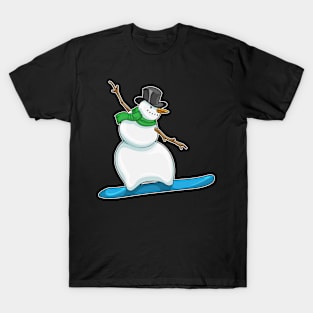 Snowman Christmas Snowboard T-Shirt